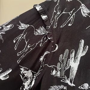 NEW W TAGS Wrangler Ladies Black Western Fashion top